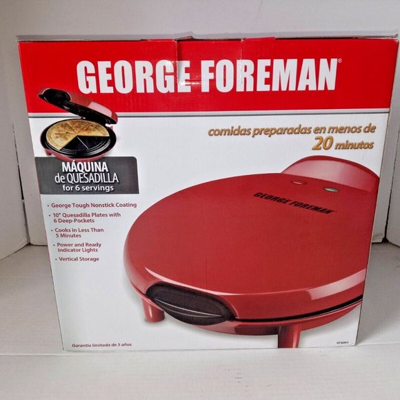 GEORGE FOREMAN ELECTRIC QUESADILLA MAKER RED GFQ001 - Picture 6 of 6